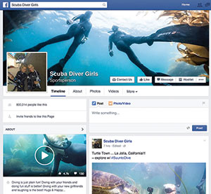 Scuba Diver Girls have a huge social media following